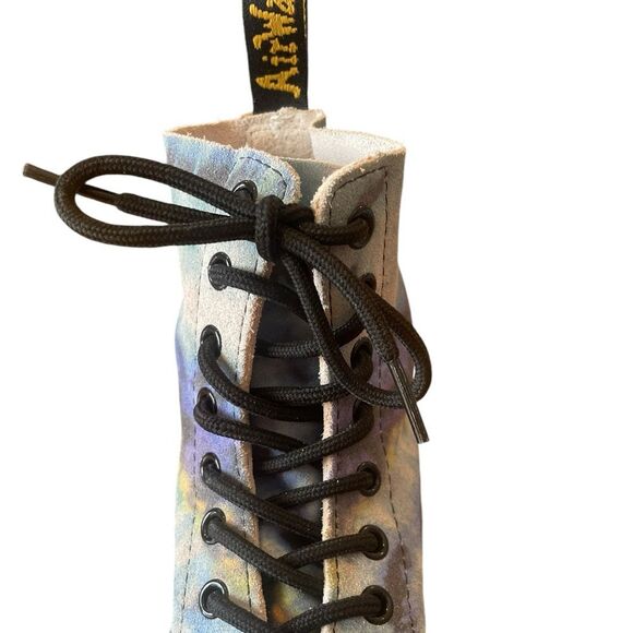Dr Martens 1460 Blue Summer Tie Dye 8 Eye Lace Up Boot Womens Size 7 New No Box - Picture 7 of 9